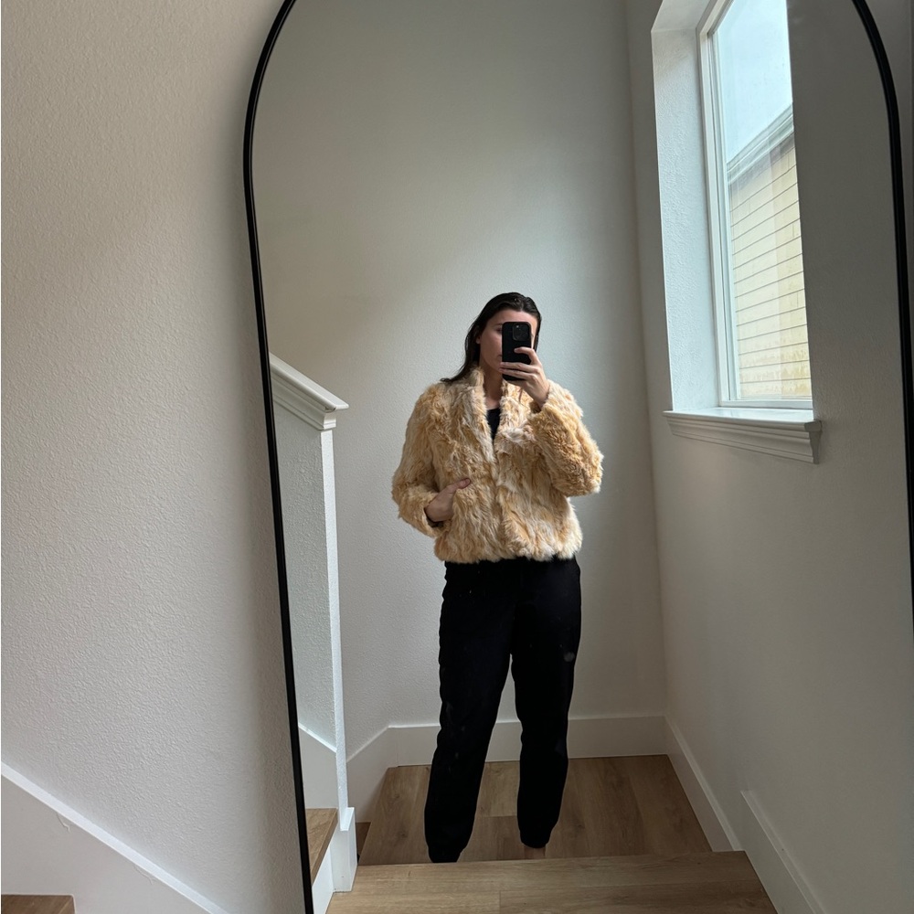 💯Genuine Rabbit Fur Jacket Size M
